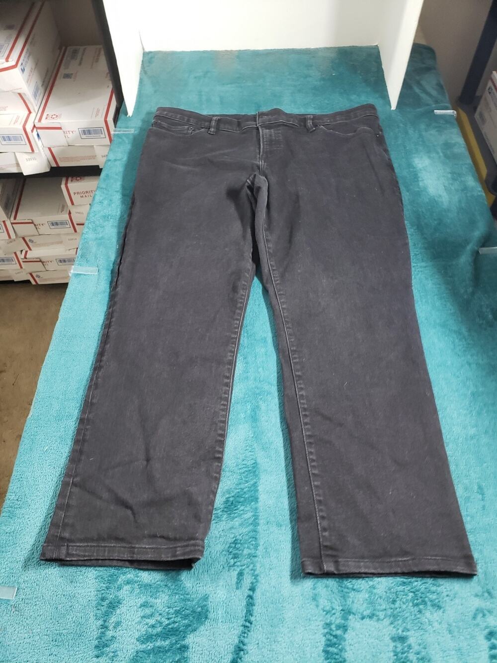 Lucky Brand Jeans Size 20 Womens Black Stretch Pants Mid Rise Sweet Straight
